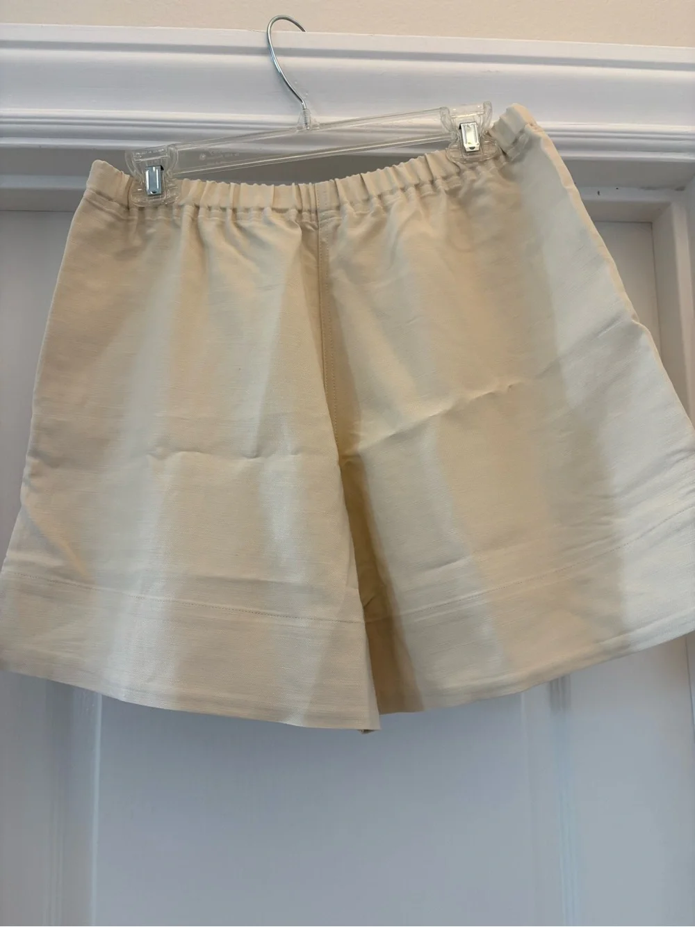 J. Crew Linen-Blend Relaxed Shorts in Natural Cream